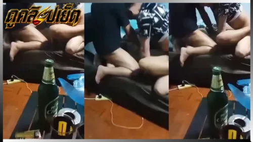 คลิปหลุด เมียอยากโดนรุมเลยพาเพื่อนที่ทำงานมาเจอจับรุมเย็ดร้องไม่ออกเลย